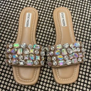 STEVE MADDEN Malina brionna Embellished Slide Sandal